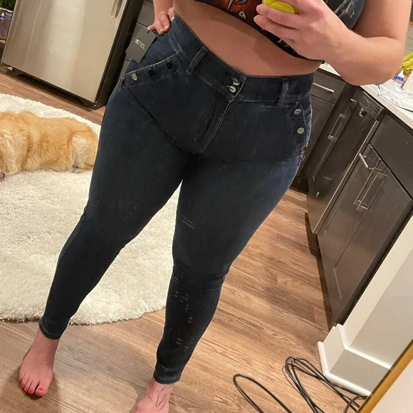 Joe's Jeans Women's Skinny Jeans - Dark Blue - Picture 1 of 7